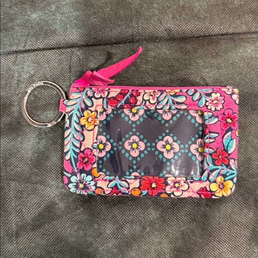 🔥Vera Bradley Floral ID Card Holder with Keyring🔥